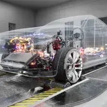 Car with transparent 